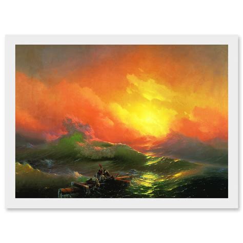 Aivazovsky Ivan The Ninth Wave Marine Painting Artwork Framed Wall Art