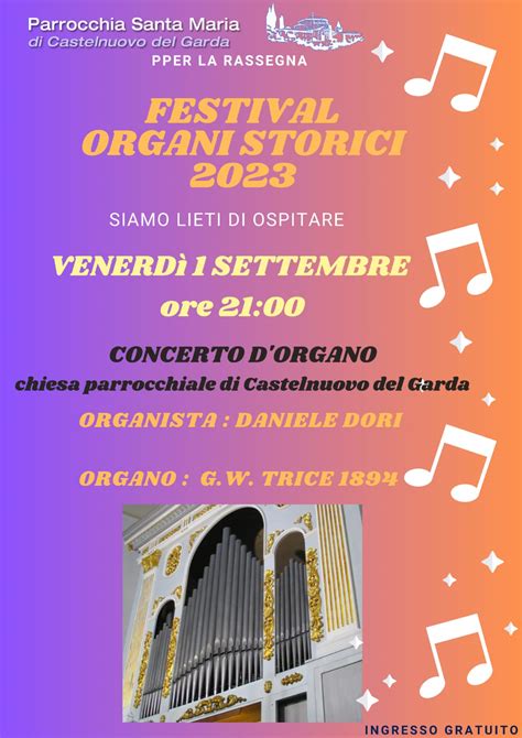 Festival Organi Storici 2023 Parrocchia Santa Maria Di Castelnuovo