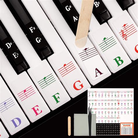 Amazon Transparent Removable Piano Keyboard Stickers Thin With