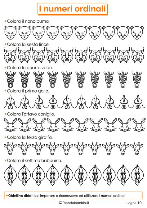 Schede Didattiche Sui Numeri Ordinali Per La Scuola Primaria