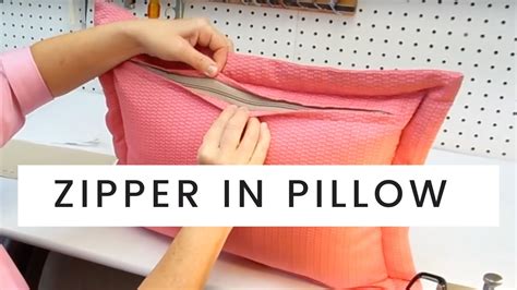 How To Put A Zipper In A Pillow Youtube