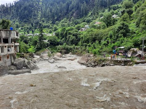 Beautiful View Of Kutton Waterfall Neelum Valley Kashmir Kutton