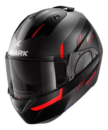 Capacete Robocop Articulado Shark Evo Es Preto E Cinza Parcelamento