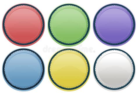 Set Of Plates In Colours Of A Cmyk Stock Illustration Illustration