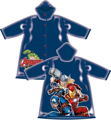 Arditex Regenjas Avengers Junior Pvc Donkerblauw Maat Jaar Bol