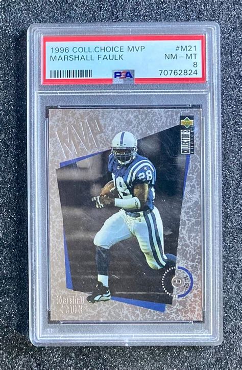 1996 Collector S Choice MVP Marshall Faulk M21 Indianapolis Colts PSA