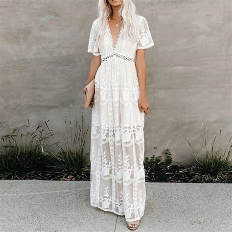 Robe Blanche Boh Mienne Robes Bohemes