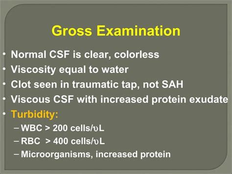 Csf analysis presentation | PPT