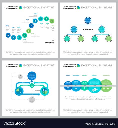 Set of original financial infographic charts Vector Image