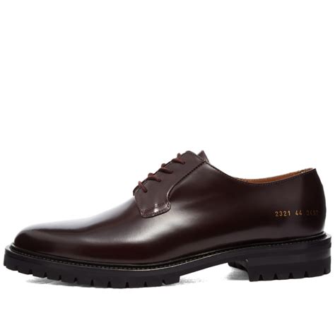 Common Projects Lug Sole Derby Shoe Oxblood End Us