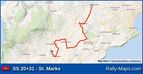 SS 20 31 St Marks Stage Map Manx International Rally 1987 BRC