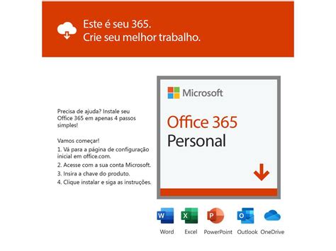 Pacote Microsoft Office 365 Personal 1tb Onedrive Válido Por 12 Meses