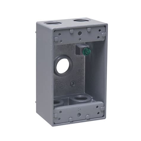 BELL 1 Gangs 1 2 In Hub Size Weatherproof Electrical Box 4YF70