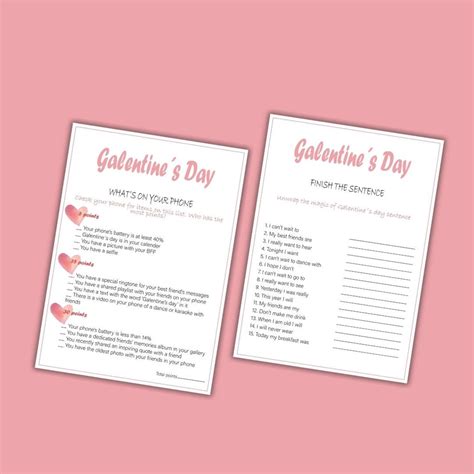 Galentines Day Games Printable Ladies Night Galentine Day Party Bundle Adult Galentine S Day