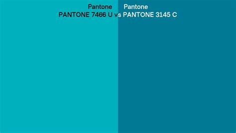 Pantone 7466 U Vs Pantone 3145 C Side By Side Comparison