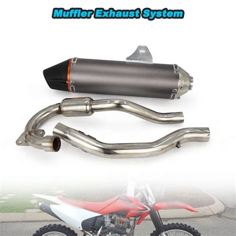 Full Exhaust Muffler System Pipe Slip On Fit For Honda Crf F Crf F