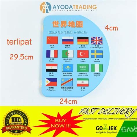 Jual Puzzle Bendera Negara World Map Mainan Edukatif Edukasi Shopee