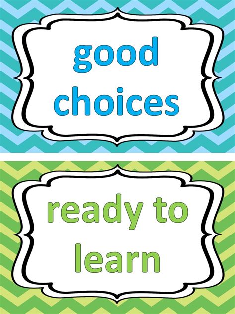 Ready To Learn Behavior Chart