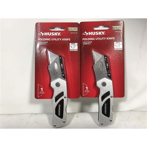 Husky Compact Folding Lock Back Utility Knife