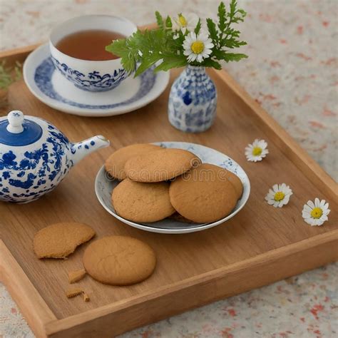 National Gingersnap Day Celebration With Ginger Tea With Gingersnaps