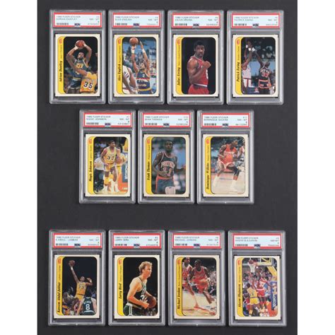 Fleer Stickers Basketball Complete Set Of Cards All Graded