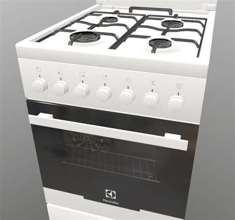 3d Model Combined Cooker Electrolux Vr Ar Low Poly Cgtrader