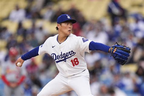 Yamamoto pitches 5 scoreless innings in rain-interrupted Dodger Stadium ...