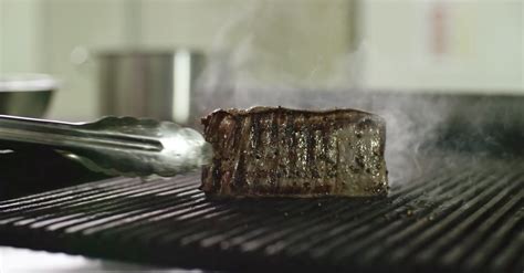 Grilling A Steak On A Pan Grill · Free Stock Video