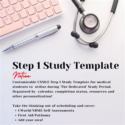 Step Up And Study Usmle Step 1 Study Template