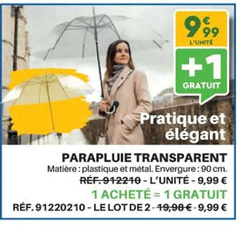 Promo Parapluie Transparent Chez Shopix ICatalogue Fr