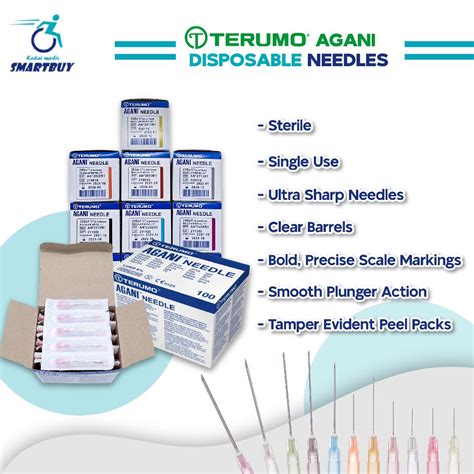 Terumo AGANI Disposable Needle 18G 20G 21G 22G 23G 24G 25G 26G