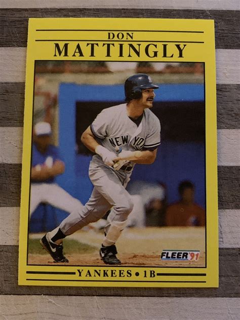 1991 Fleer Baseball Don Mattingly Card 673 EBay