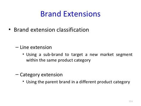 Brand extensions