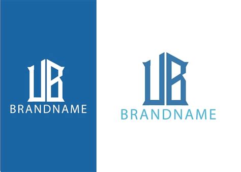 Premium Vector Modern Monogram Initial Letter Ub Logo Design Template