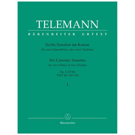 Telemann G Ph Sechs Sonaten Im Kanon Op 5 Band 1 TWV 40 118 120