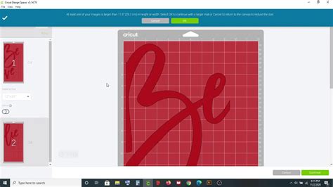 How To Cut A Large Design In Cricut Design Space Youtube