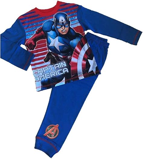 Boys Pajamas Set Marvel Avengers Captain America Pyjamas Uk