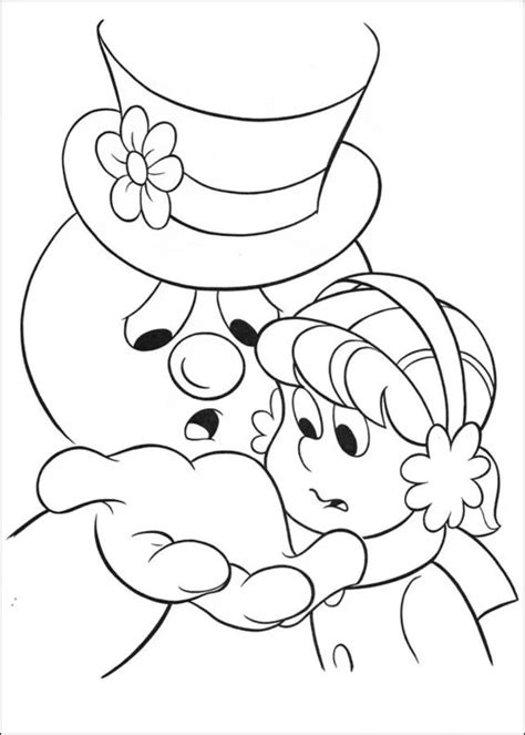 Coloriages Frosty Le Bonhomme De Neige Imprimable Gratuit Pour Les