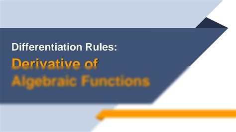 Solution Lesson 7 Differentiation Rules Derivatives Of Algebraic