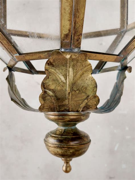 Large Aged Brass Lantern Piet Jonker