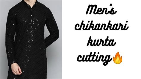 Men S Kurta Cutting Gent S Kurta Cutting Trending Chikankari Men