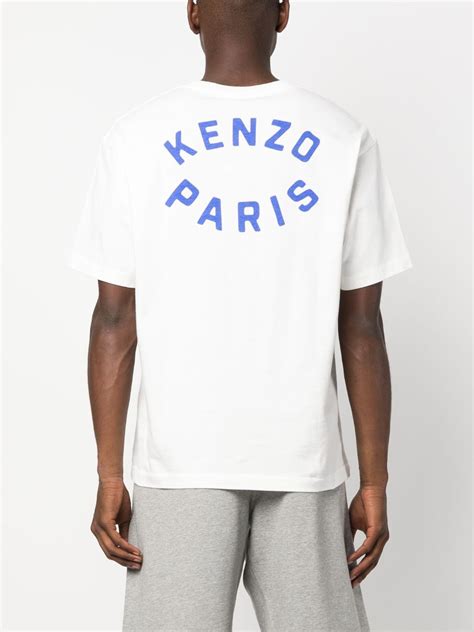 Kenzo Logo Print Cotton T Shirt White Farfetch