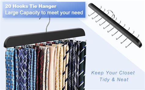 Amazon RESOVO Upgraded Tie Rack Hanger With 20 Foldable Metal