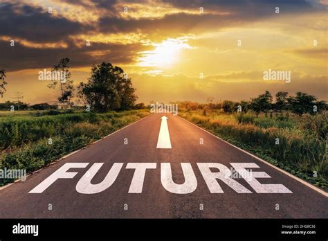 Future Text On The Highway Road Concept For Planning And Challenge Or