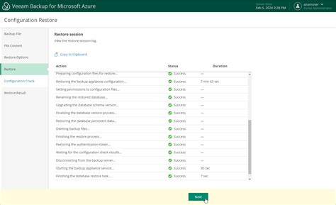 Step Track Restore Progress Veeam Backup For Microsoft Azure Guide