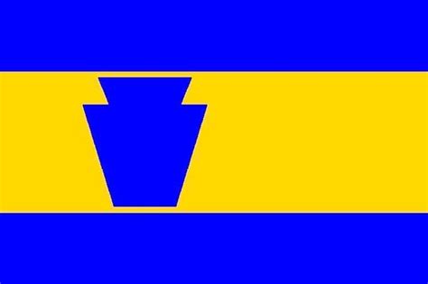 Original Pa Flag Redesign Keystone Flag Blue And Gold Are State