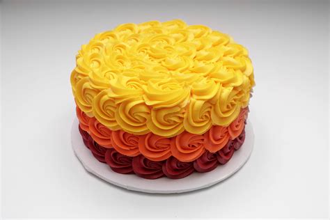 Autumn Ombre Rosettes Cake Signature Cakes Forever Sweet Bakery