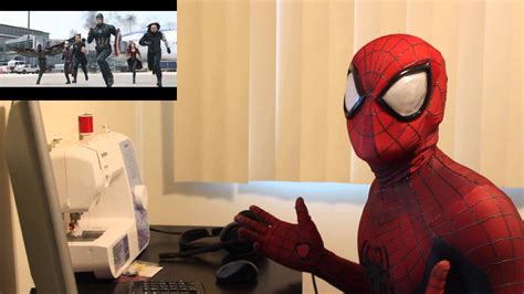 Captain America Civil War Trailer Spiderman Reaction Youtube