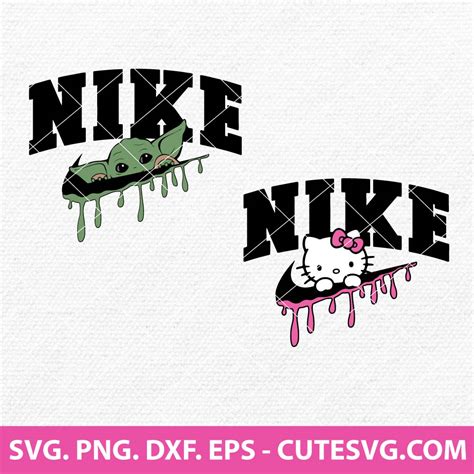 Hello Kitty Swoosh SVG | Nike Baby Yoda SVG | Baby Yoda Swoosh