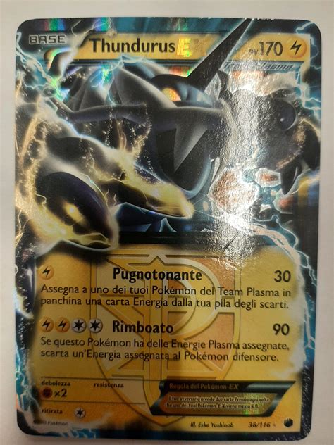 Carta Pokémon Thundurus EX PLF 38 Ultra Rare Plasma Freeze Good